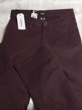 Express Maroon Jeans Bootcut